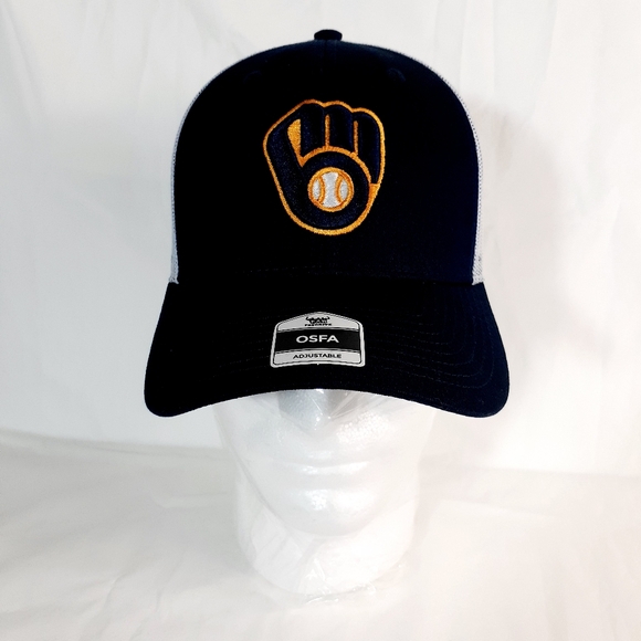 Genuine Merchandise Other - Milwaukee Brewers Cap Snap-back Navy/White Fan Favorite Trucker Hat